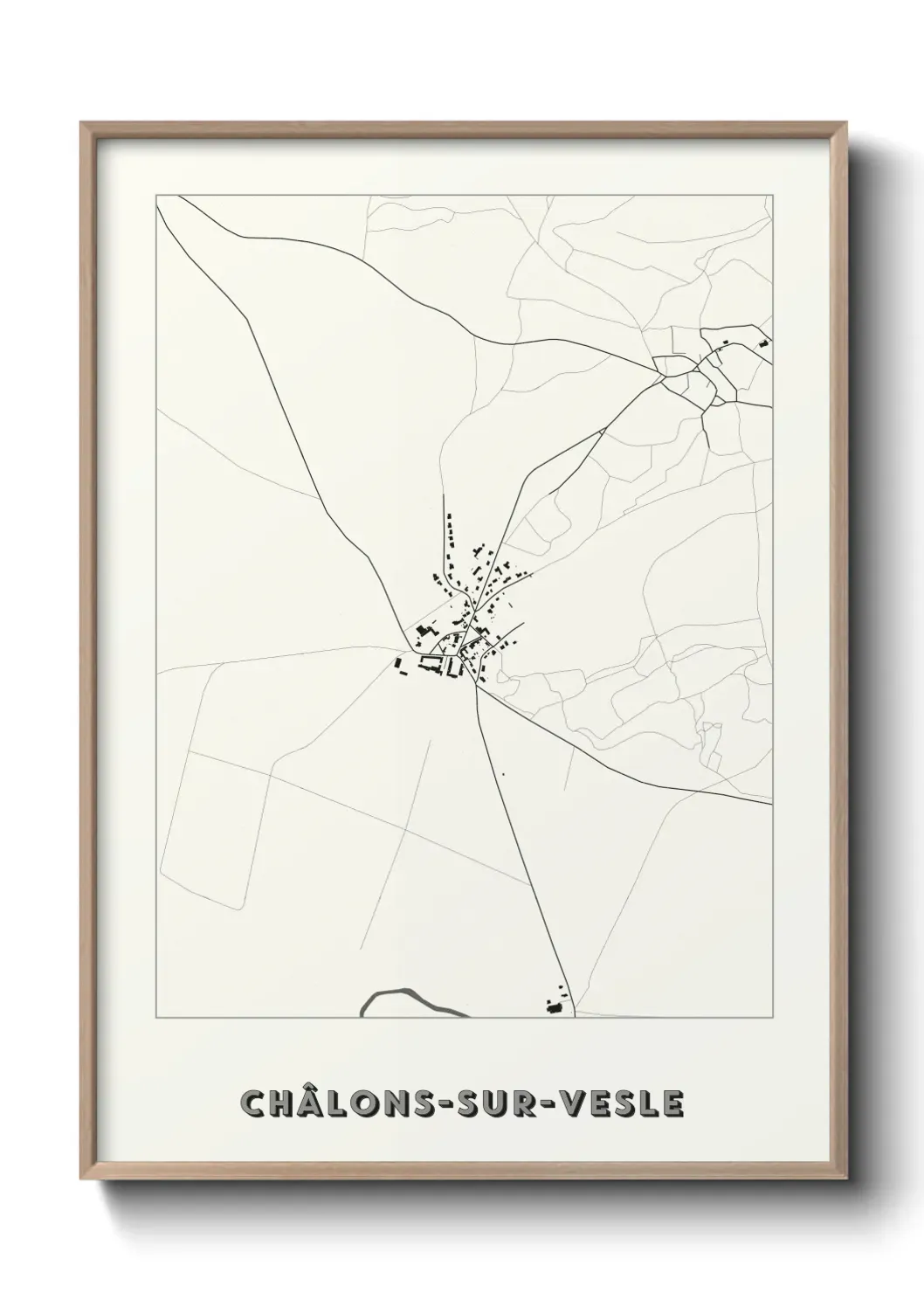 Un poster carte Châlons-sur-Vesle