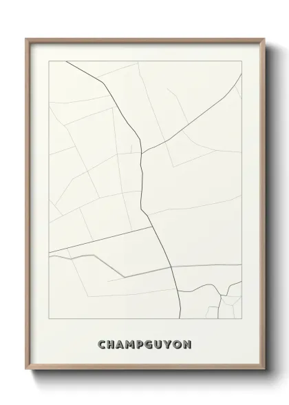 Une affiche de carte sur Champguyon