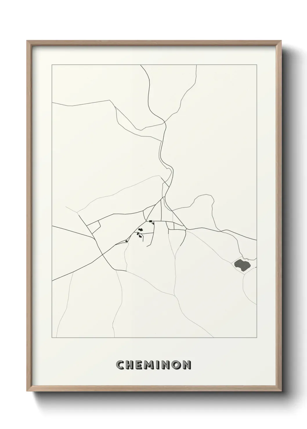 Un poster carte Cheminon