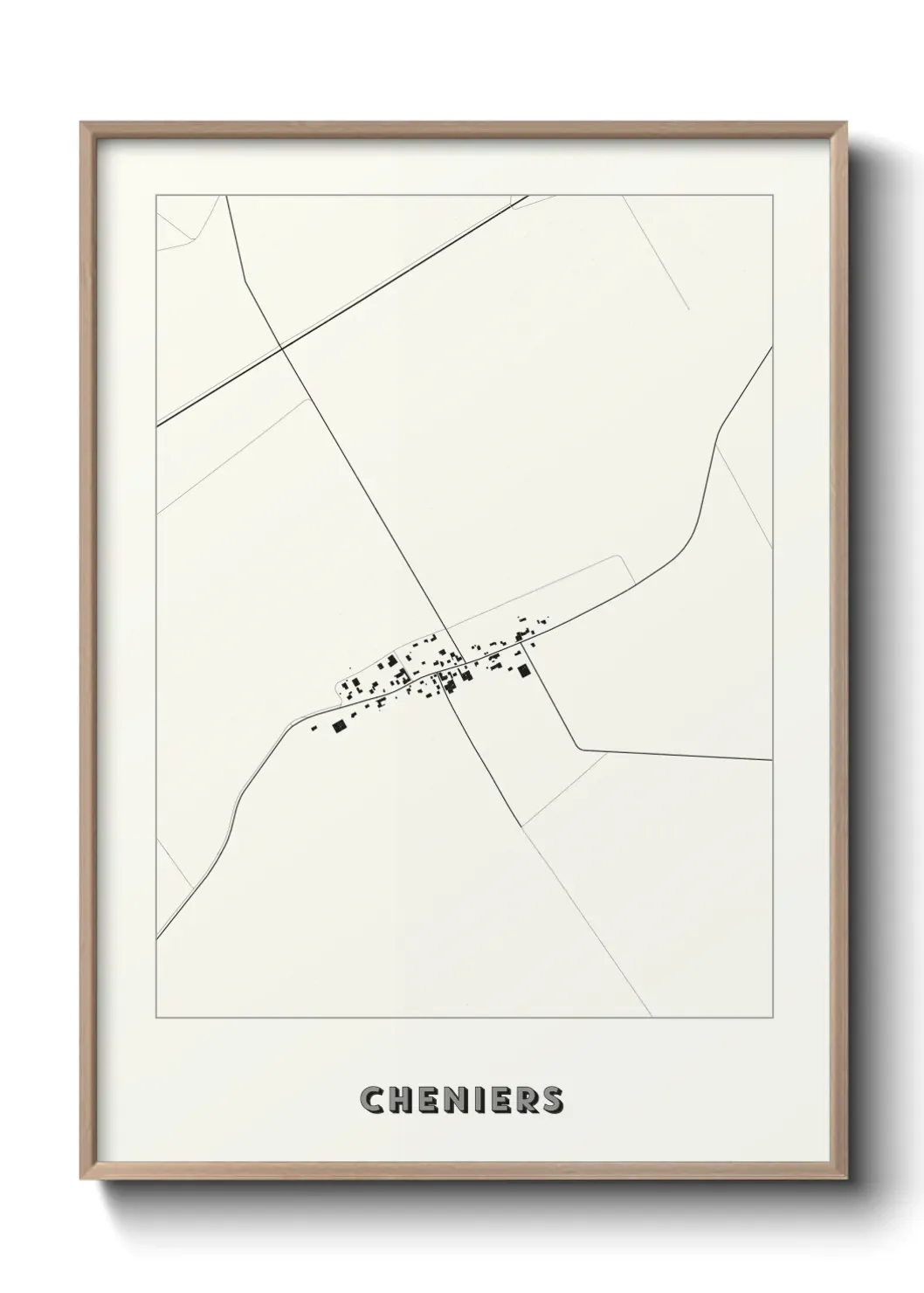 Un poster carte Cheniers
