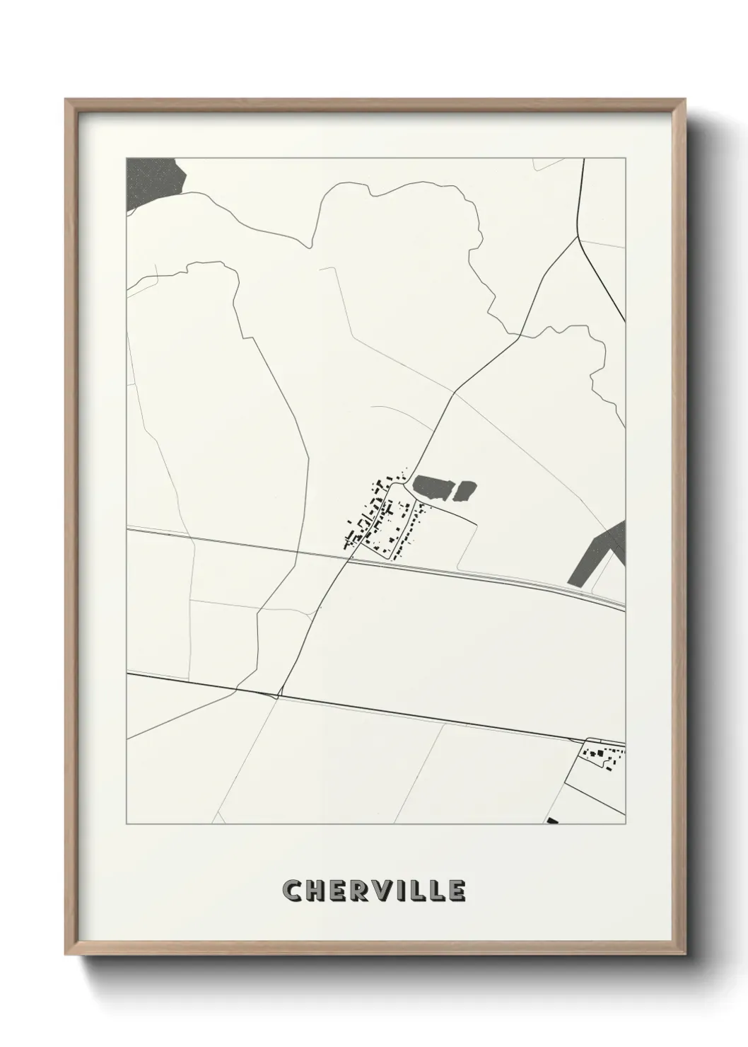 Un poster carte Cherville