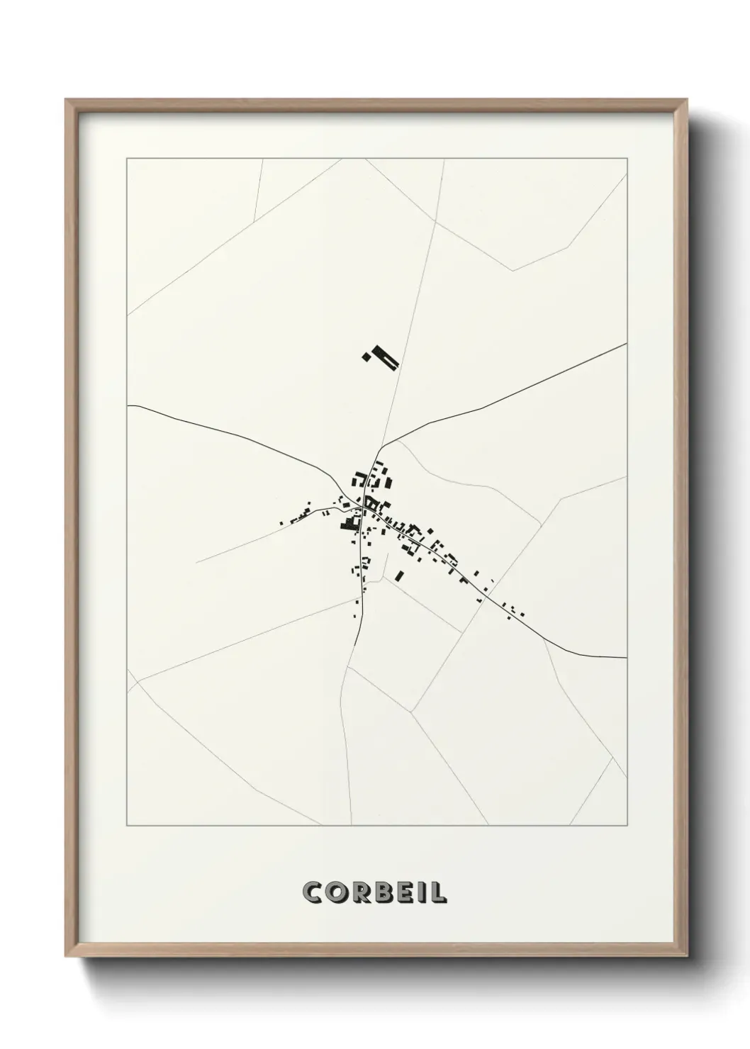 Un poster carte Corbeil
