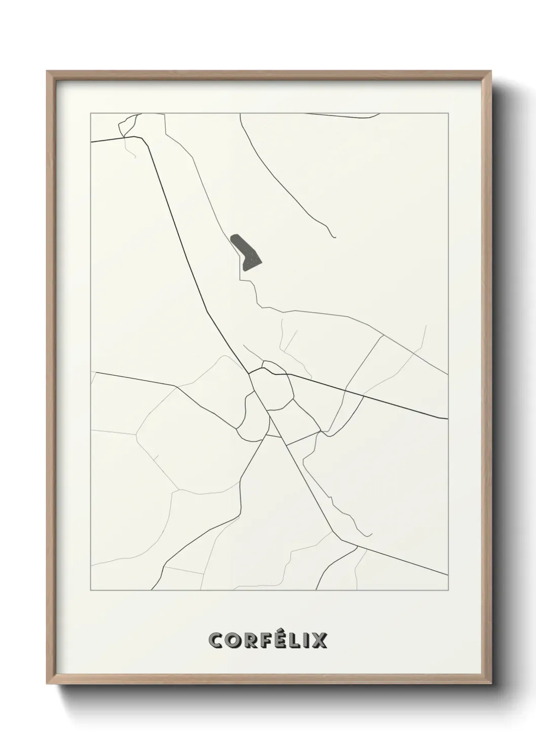 Un poster carte Corfélix