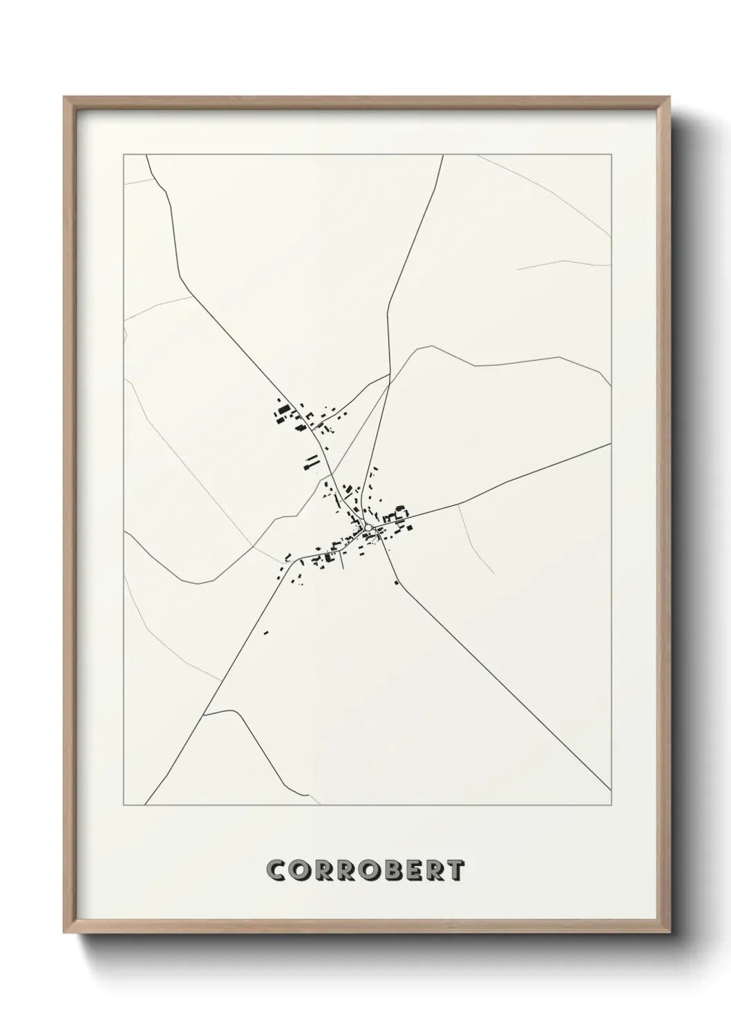 Un poster carte Corrobert
