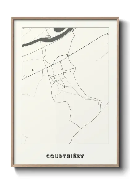 Une affiche de carte sur Courthiézy