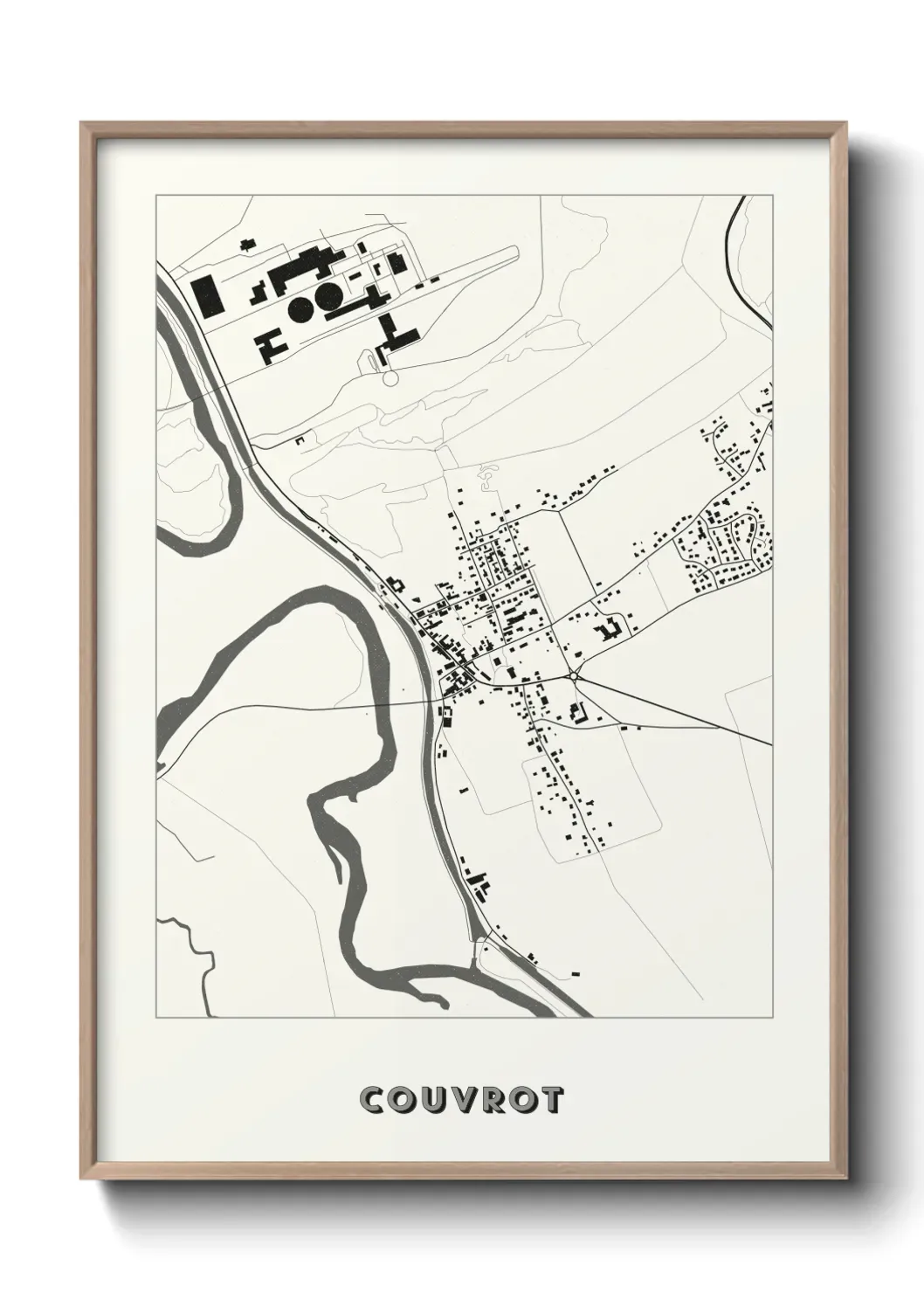 Un poster carte Couvrot