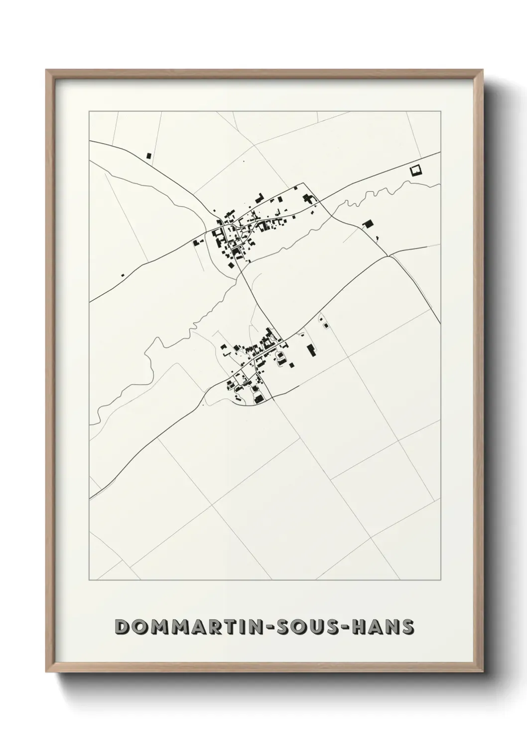 Un poster carte Dommartin-sous-Hans