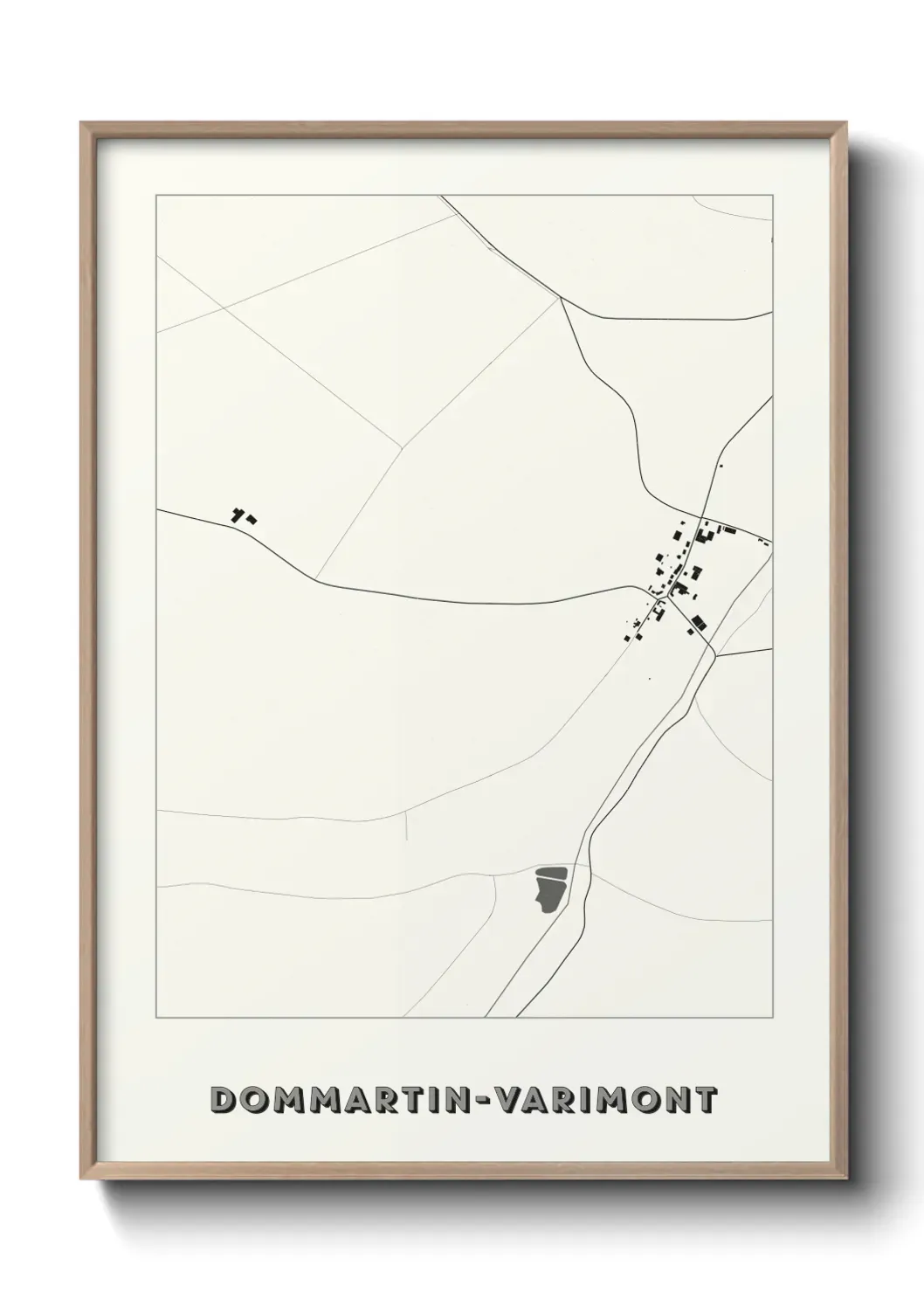 Un poster carte Dommartin-Varimont