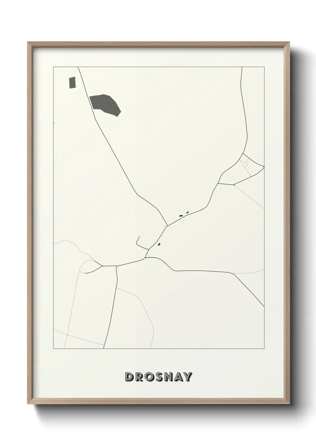 Un poster carte Drosnay