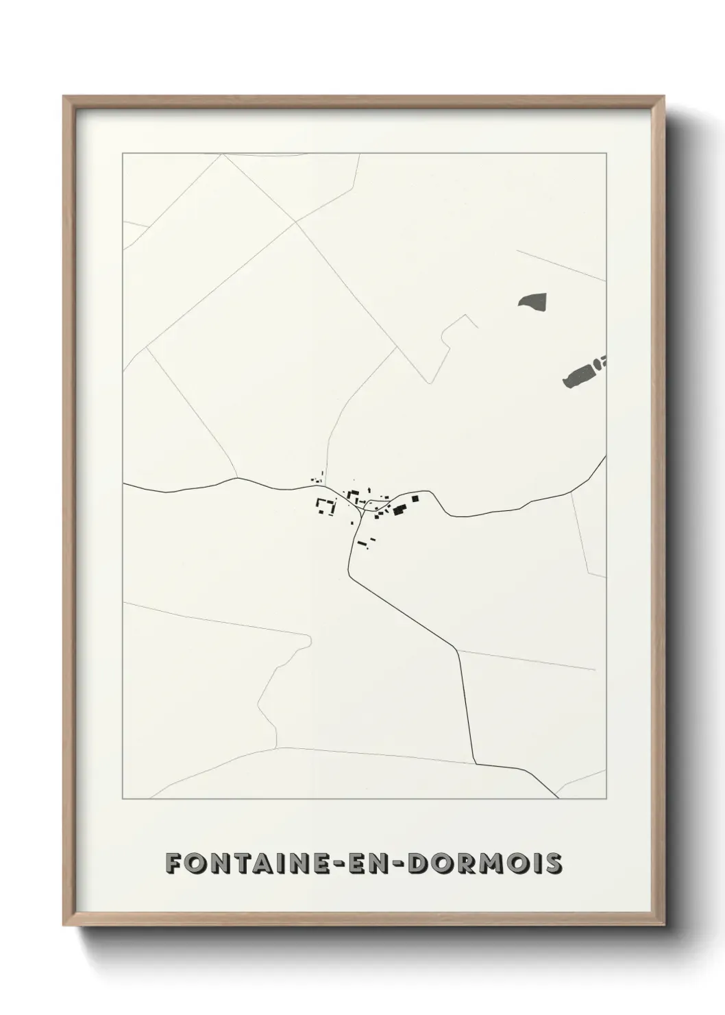 Un poster carte Fontaine-en-Dormois