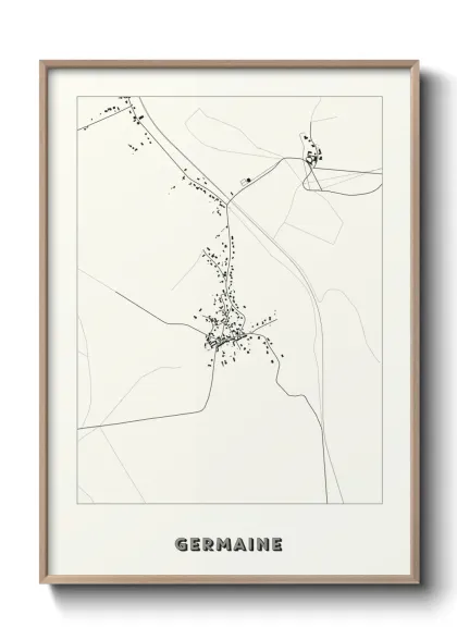 Une affiche de carte sur Germaine
