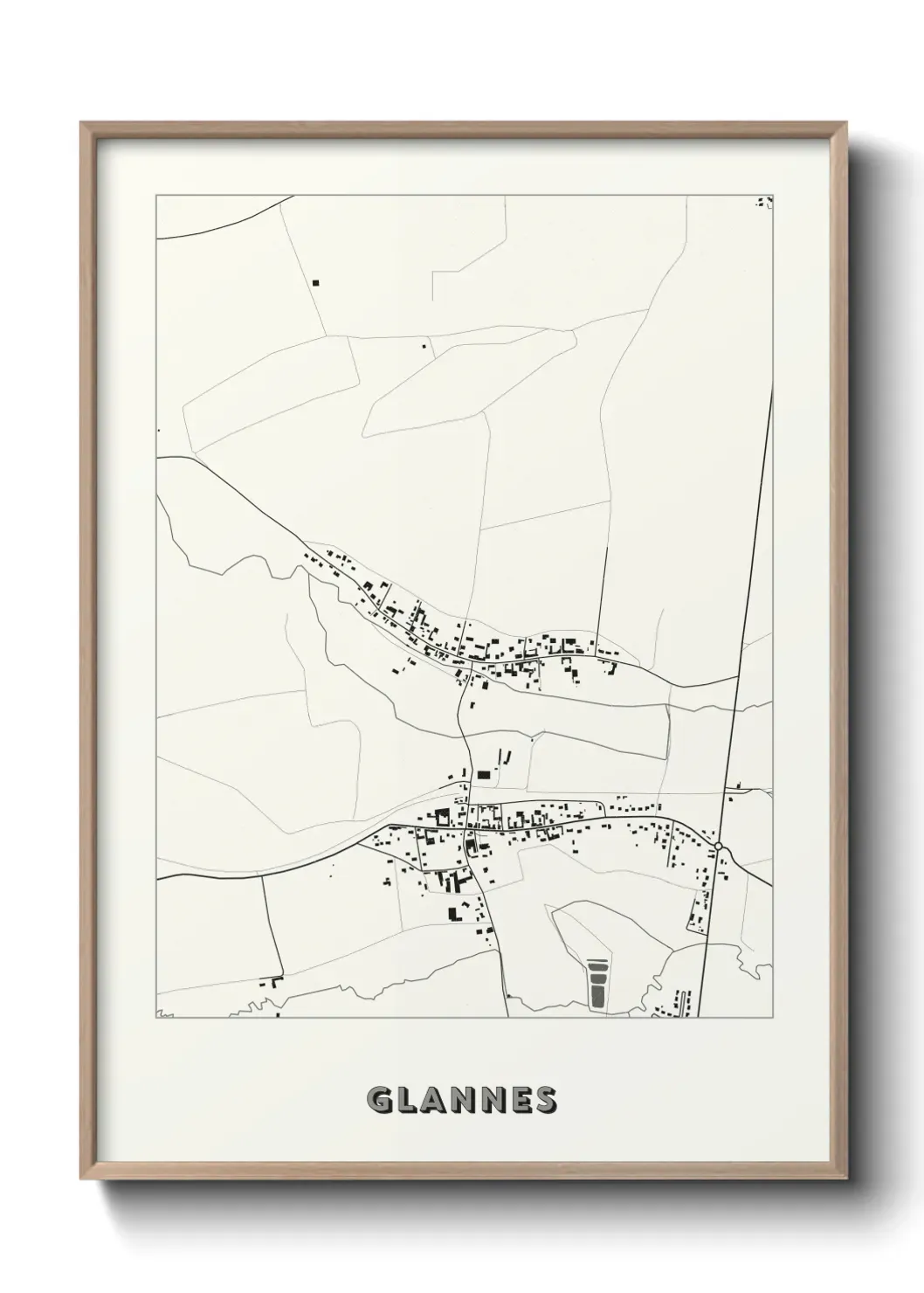 Un poster carte Glannes