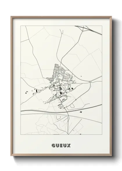 Une affiche de carte sur Gueux
