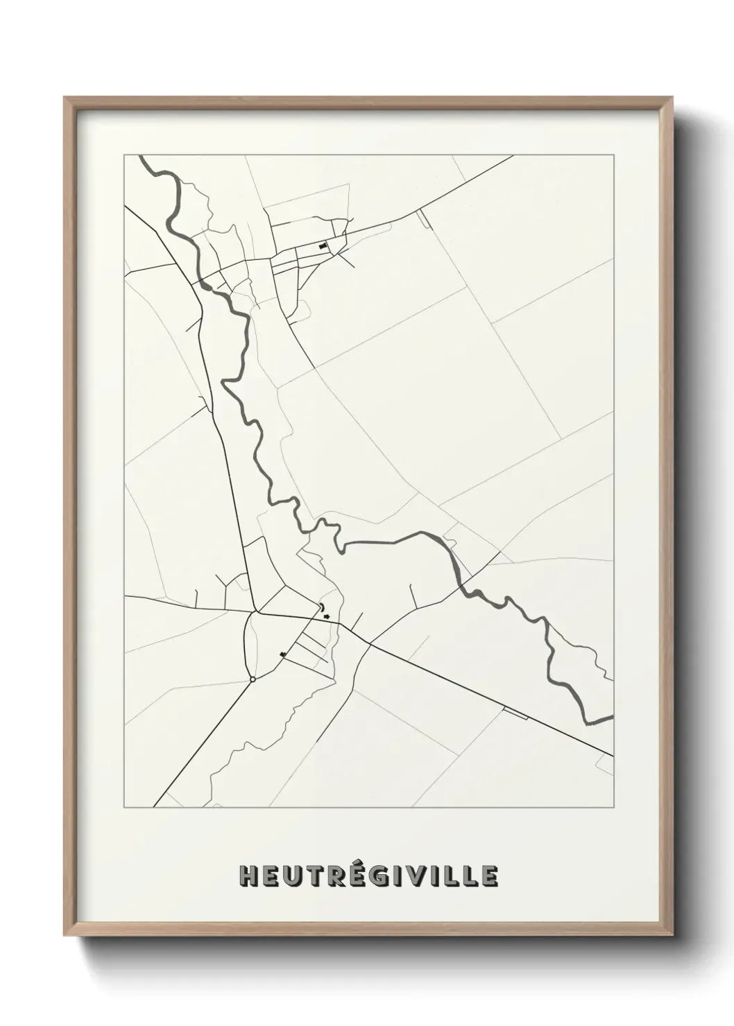 Un poster carte Heutrégiville