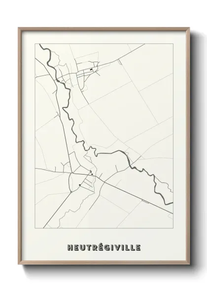 Une affiche de carte sur Heutrégiville