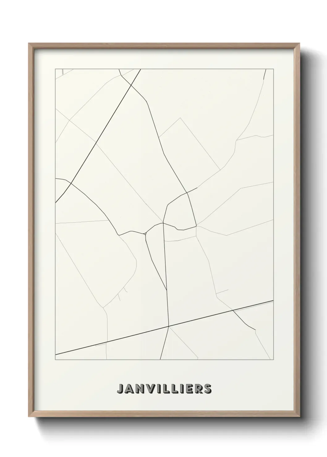 Un poster carte Janvilliers