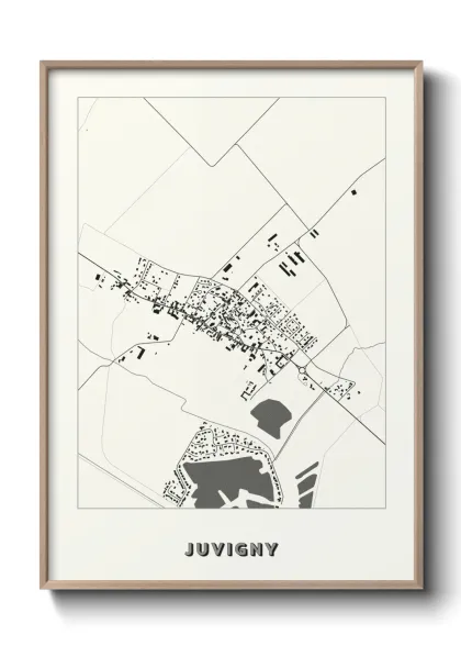 Une affiche de carte sur Juvigny