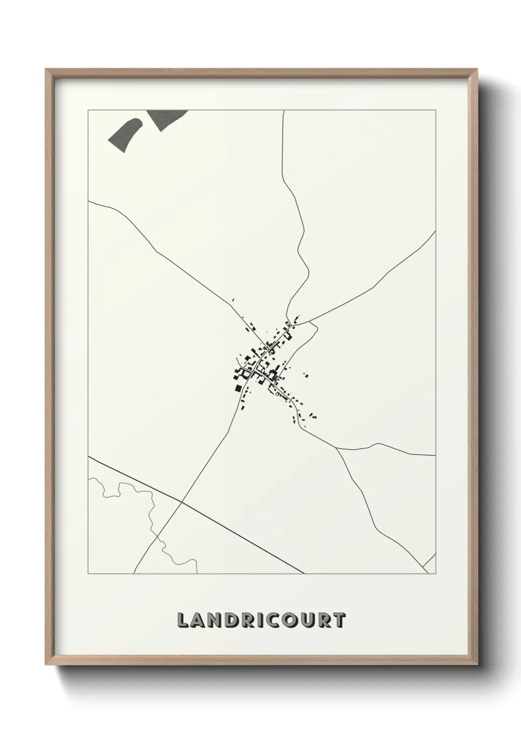 Un poster carte Landricourt