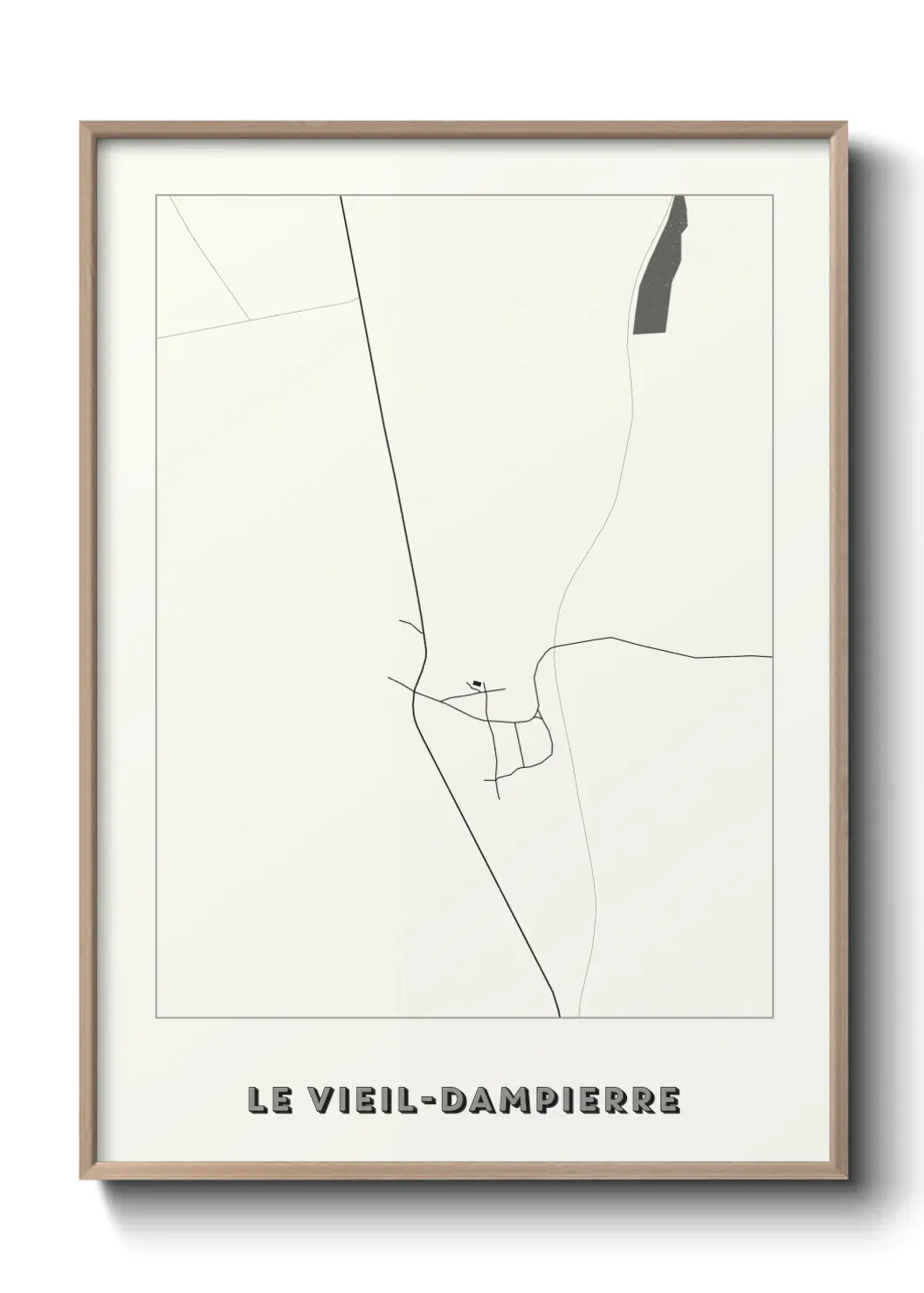Un poster carte Le Vieil-Dampierre