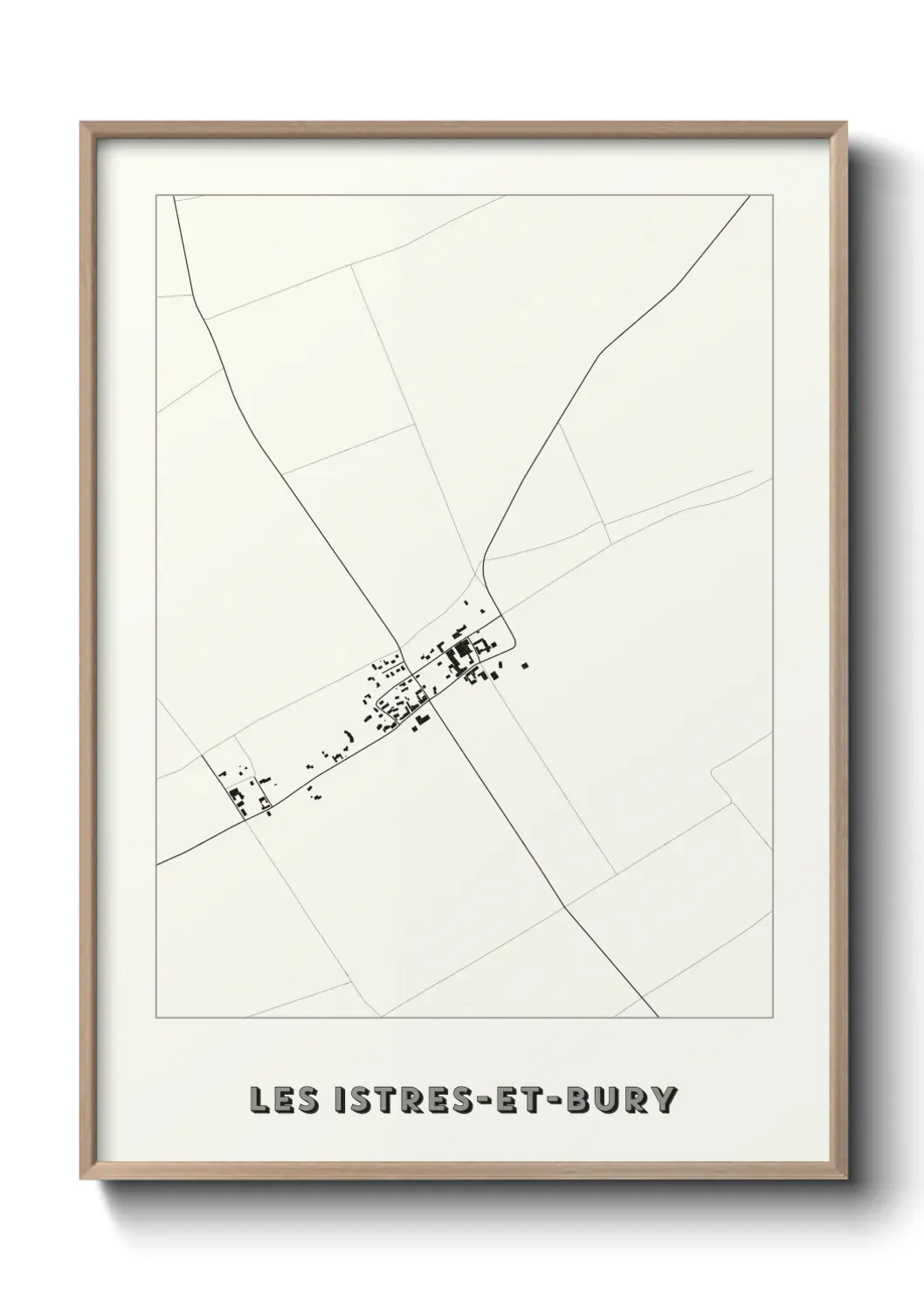 Un poster carte Les Istres-et-Bury