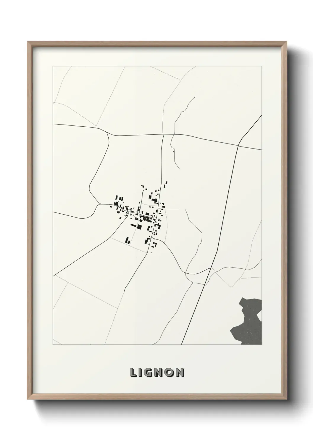 Un poster carte Lignon