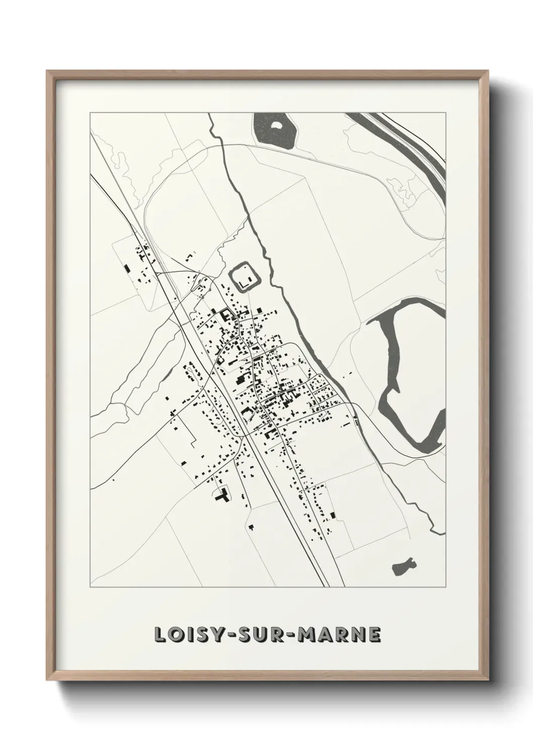 Un poster carte Loisy-sur-Marne