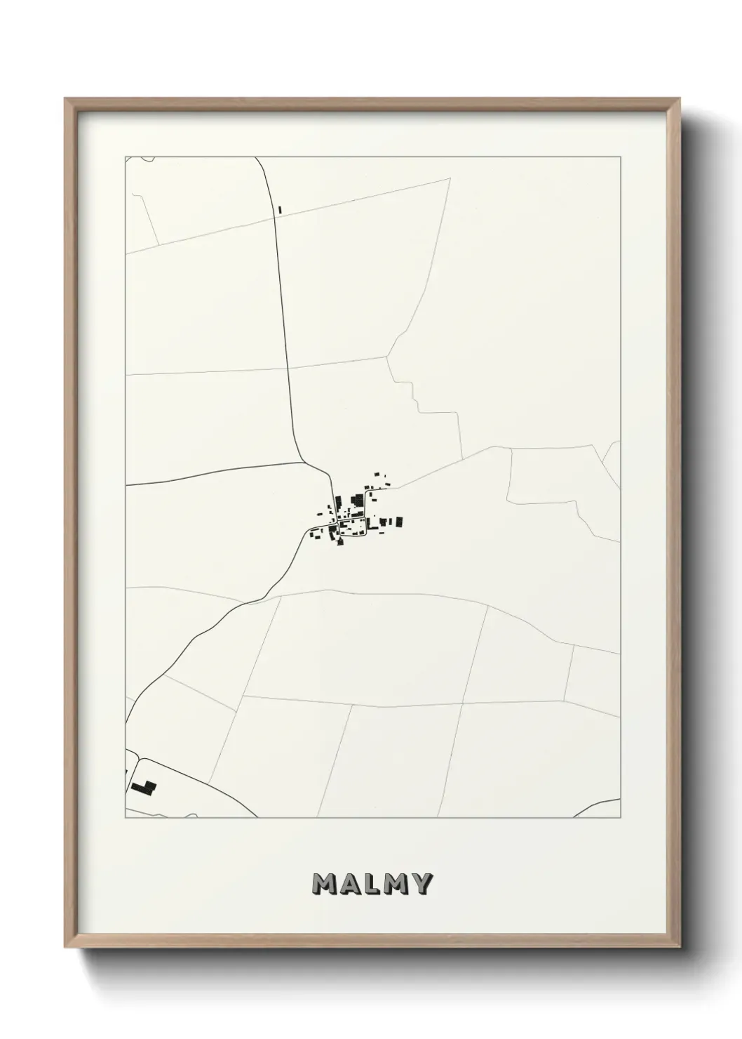 Un poster carte Malmy