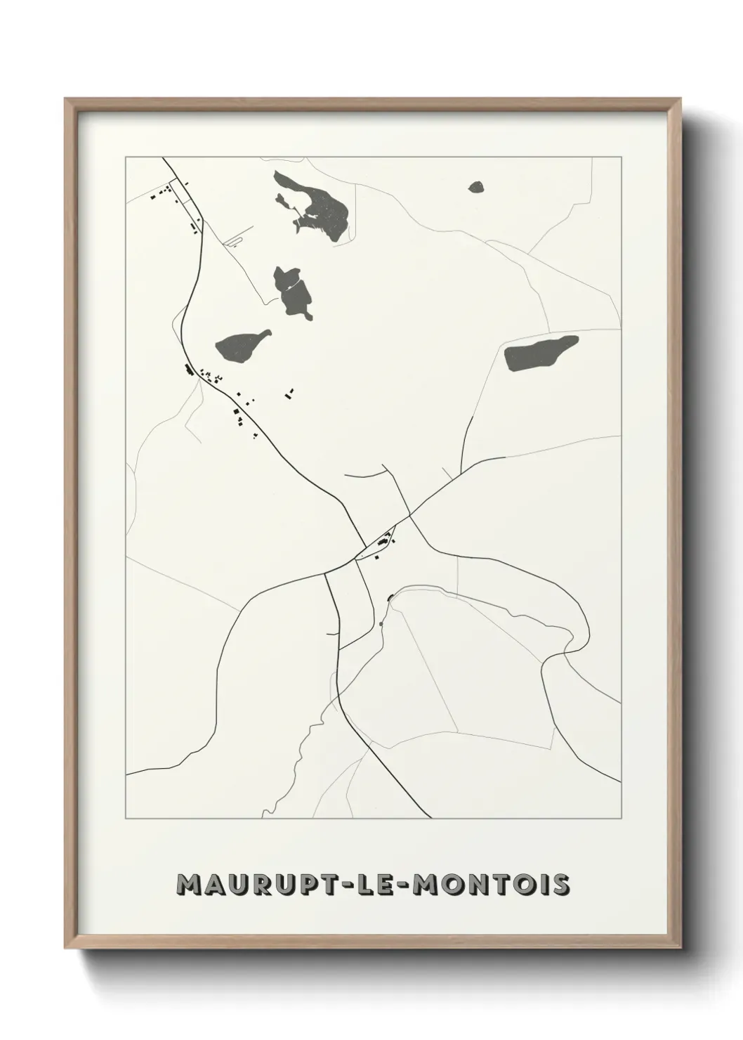 Un poster carte Maurupt-le-Montois