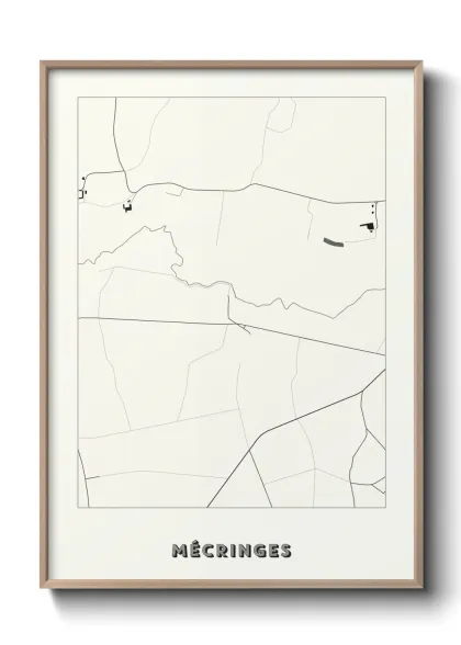 Une affiche de carte sur Mécringes