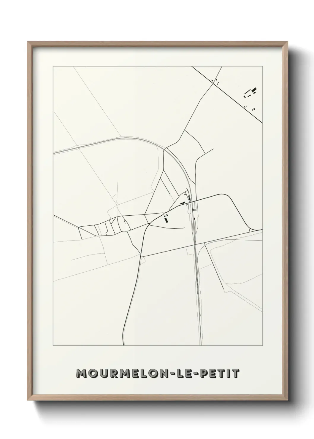 Un poster carte Mourmelon-le-Petit