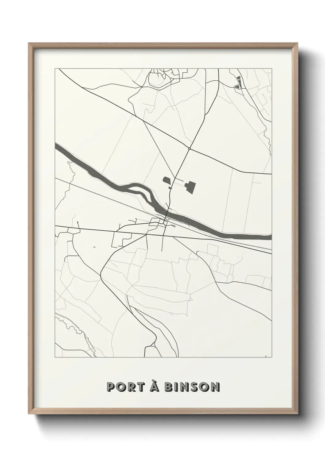 Un poster carte Port à Binson