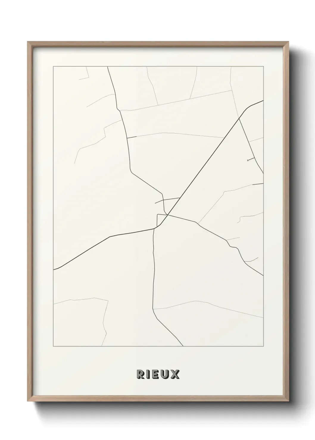 Un poster carte Rieux
