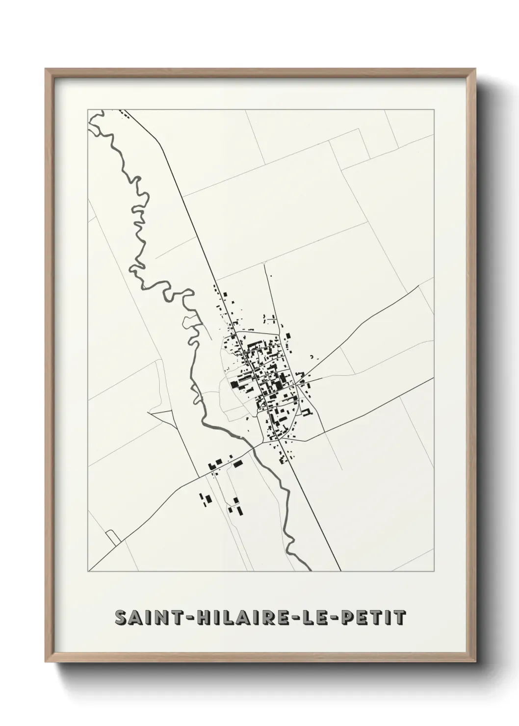 Un poster carte Saint-Hilaire-le-Petit