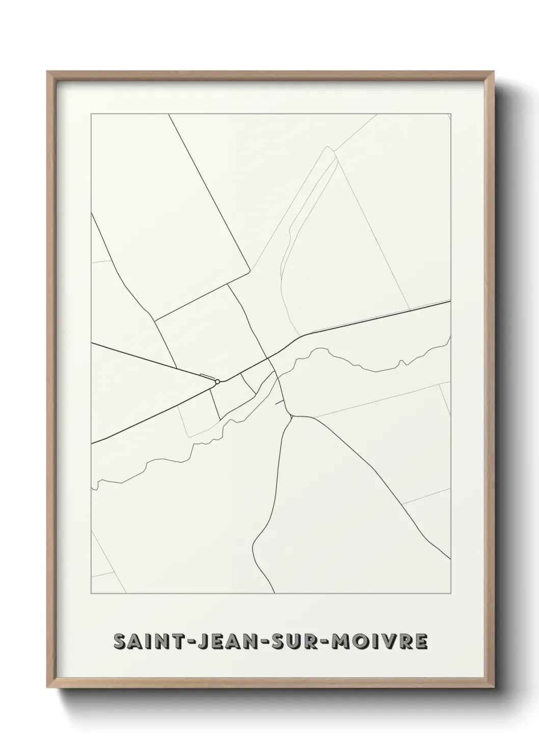 Un poster carte Saint-Jean-sur-Moivre