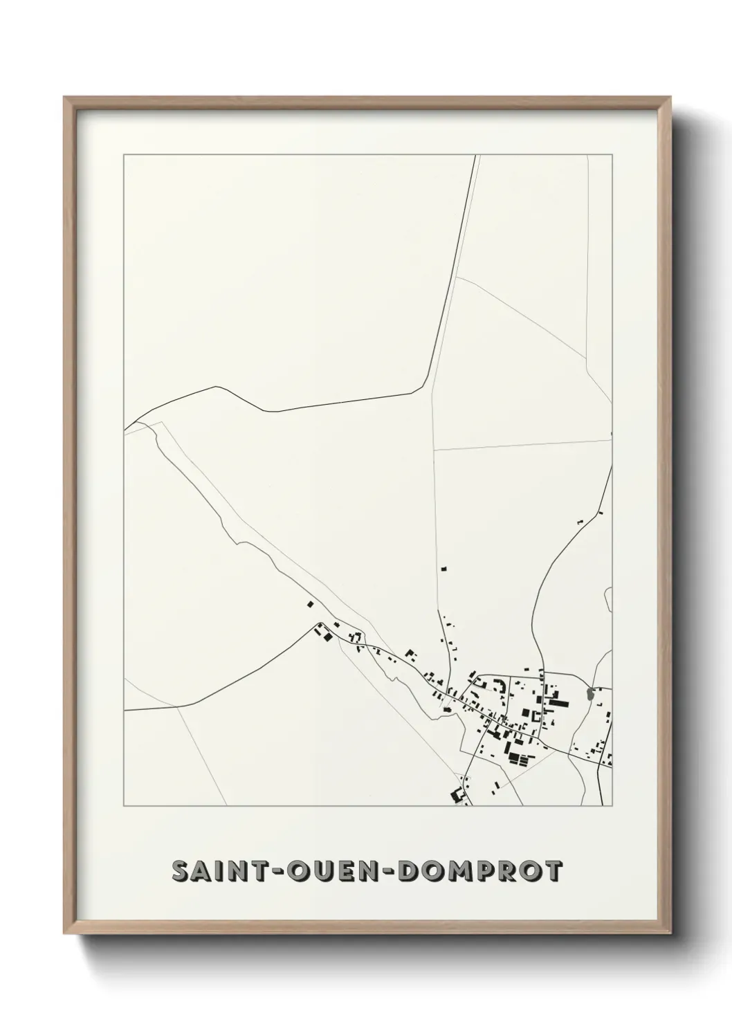 Un poster carte Saint-Ouen-Domprot
