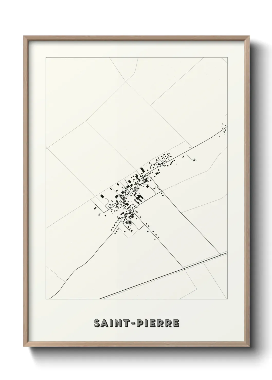 Un poster carte Saint-Pierre