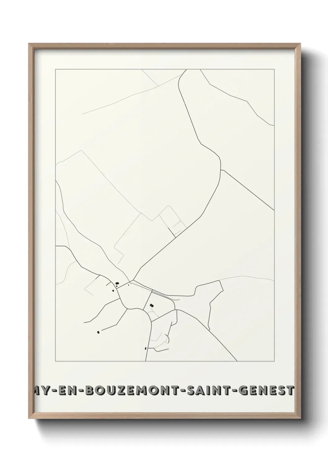 Un poster carte Saint-Remy-en-Bouzemont-Saint-Genest-et-Isson