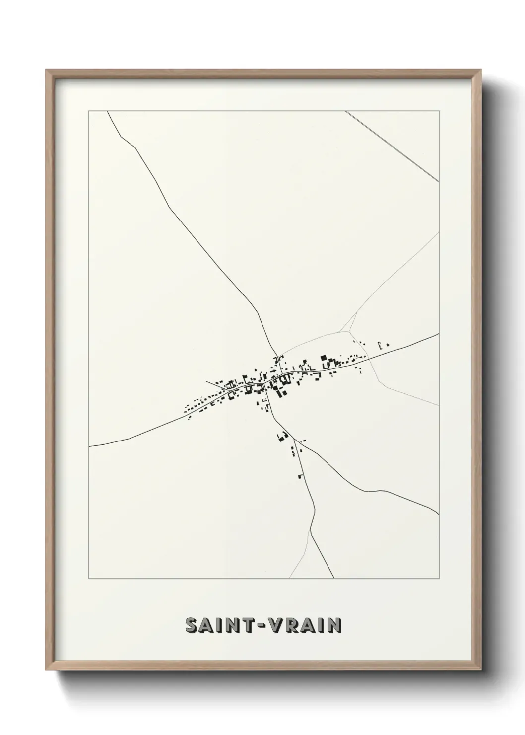 Un poster carte Saint-Vrain
