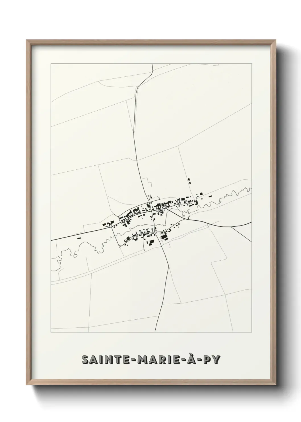 Un poster carte Sainte-Marie-à-Py