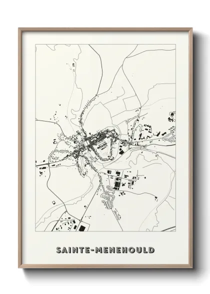 Une affiche de carte sur Sainte-Menehould
