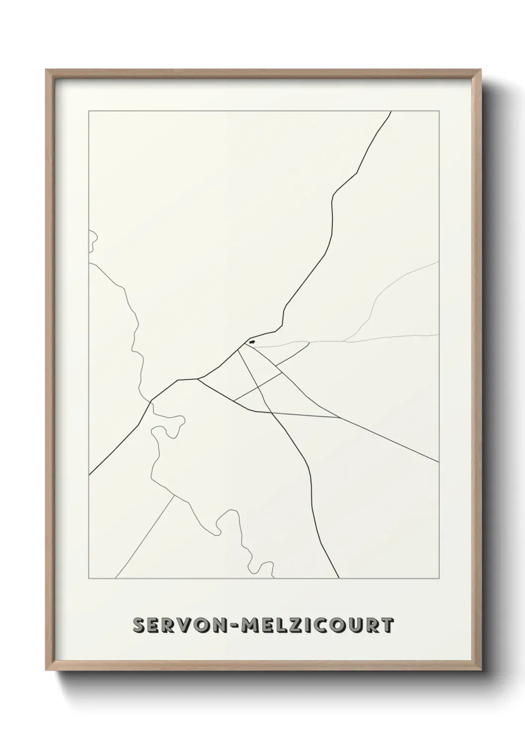 Un poster carte Servon-Melzicourt