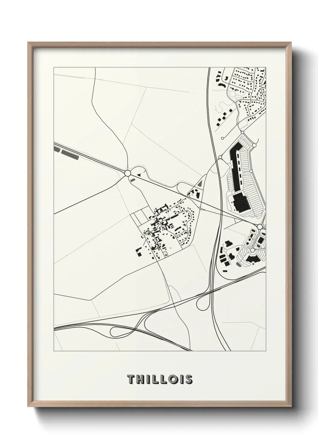 Un poster carte Thillois