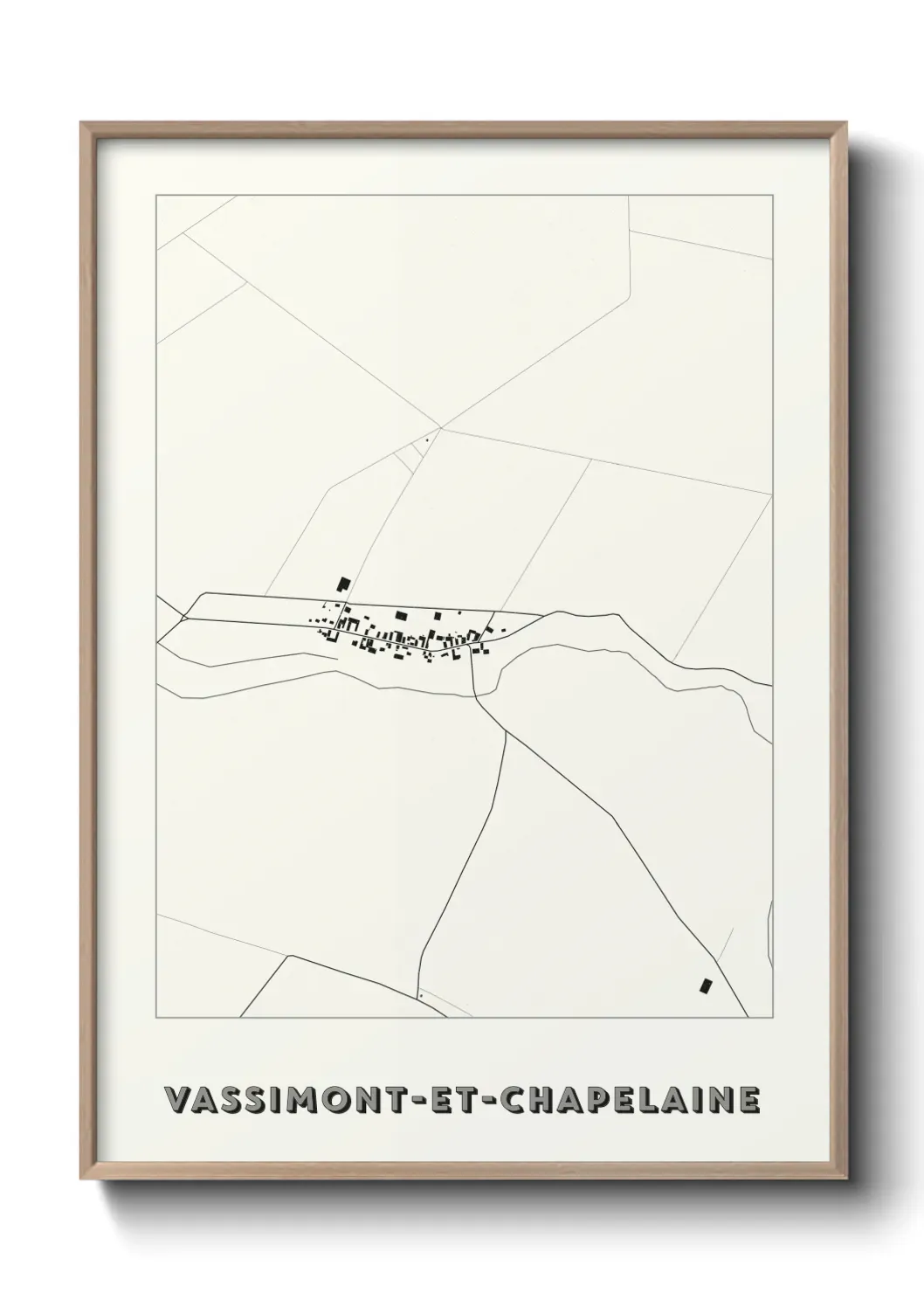 Un poster carte Vassimont-et-Chapelaine