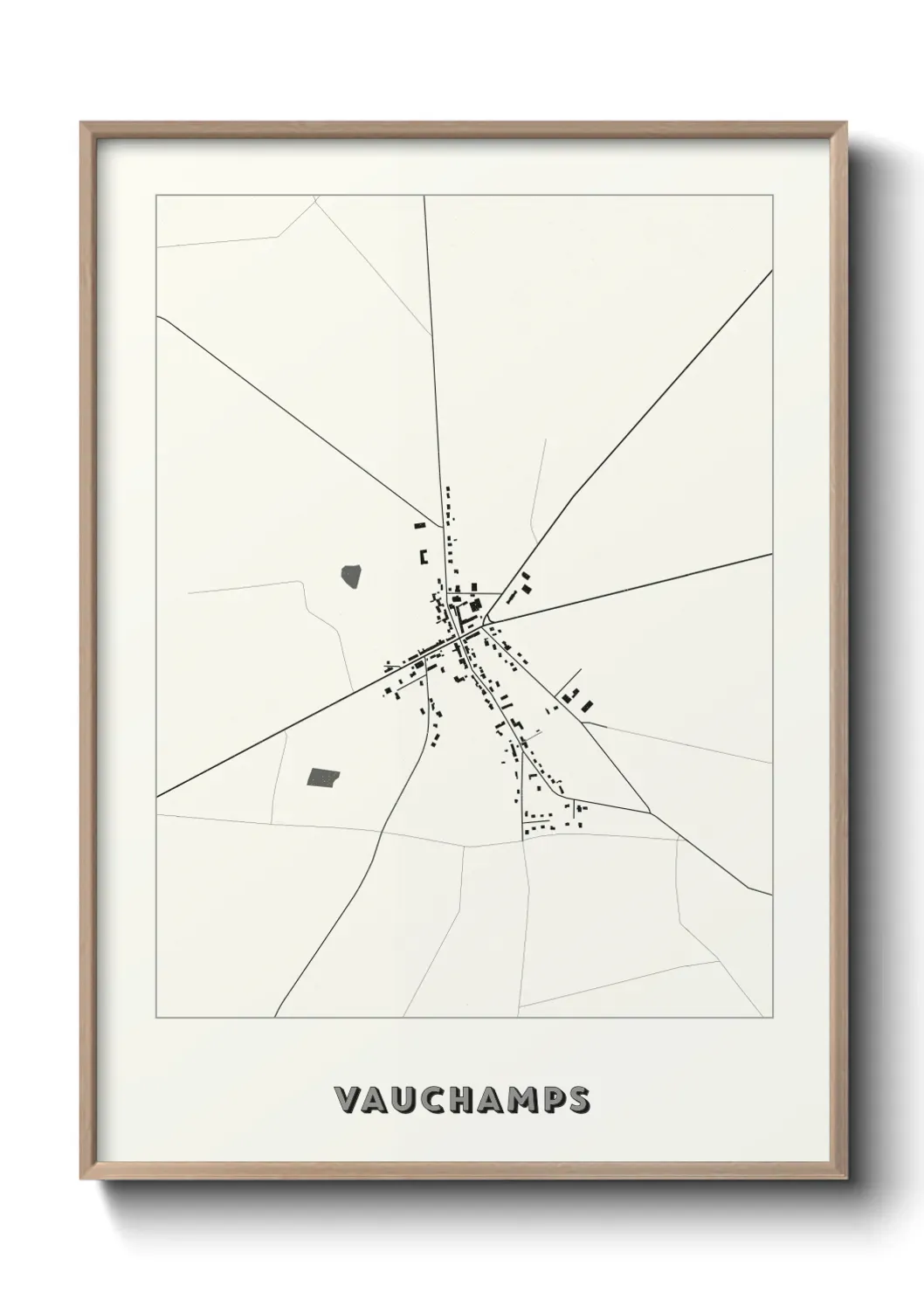 Un poster carte Vauchamps