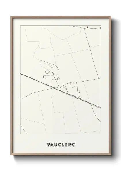 Une affiche de carte sur Vauclerc