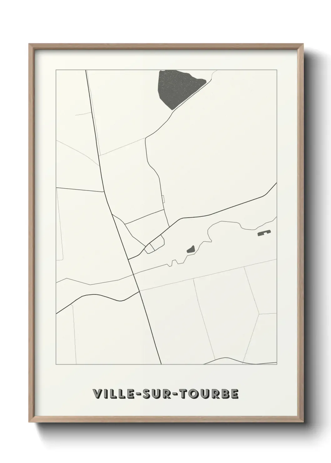 Un poster carte Ville-sur-Tourbe
