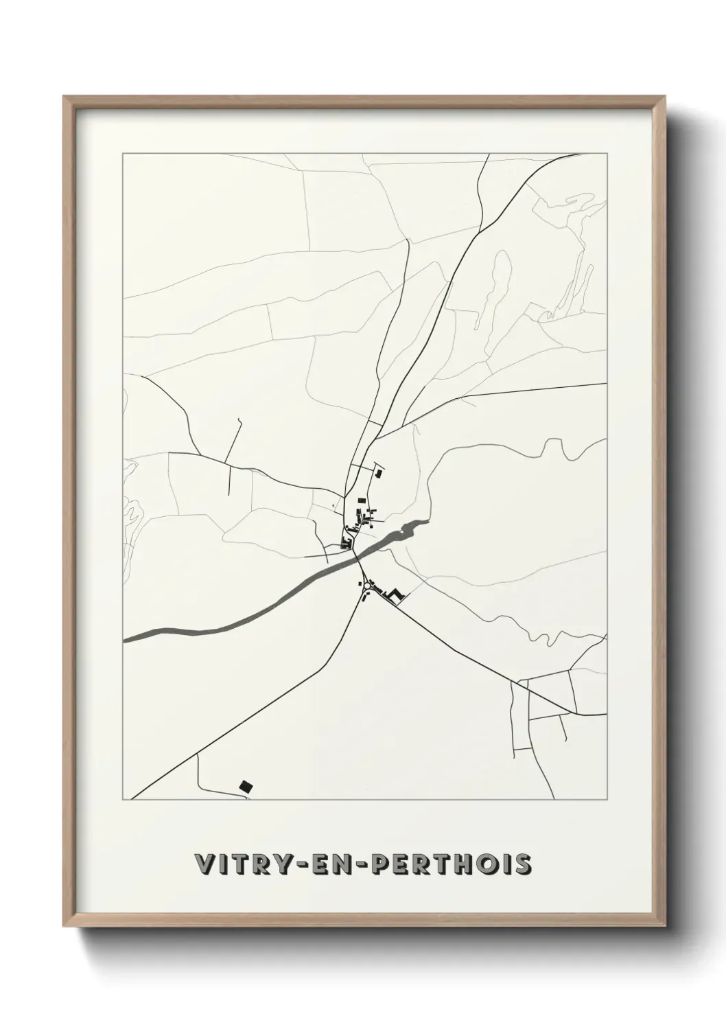 Un poster carte Vitry-en-Perthois