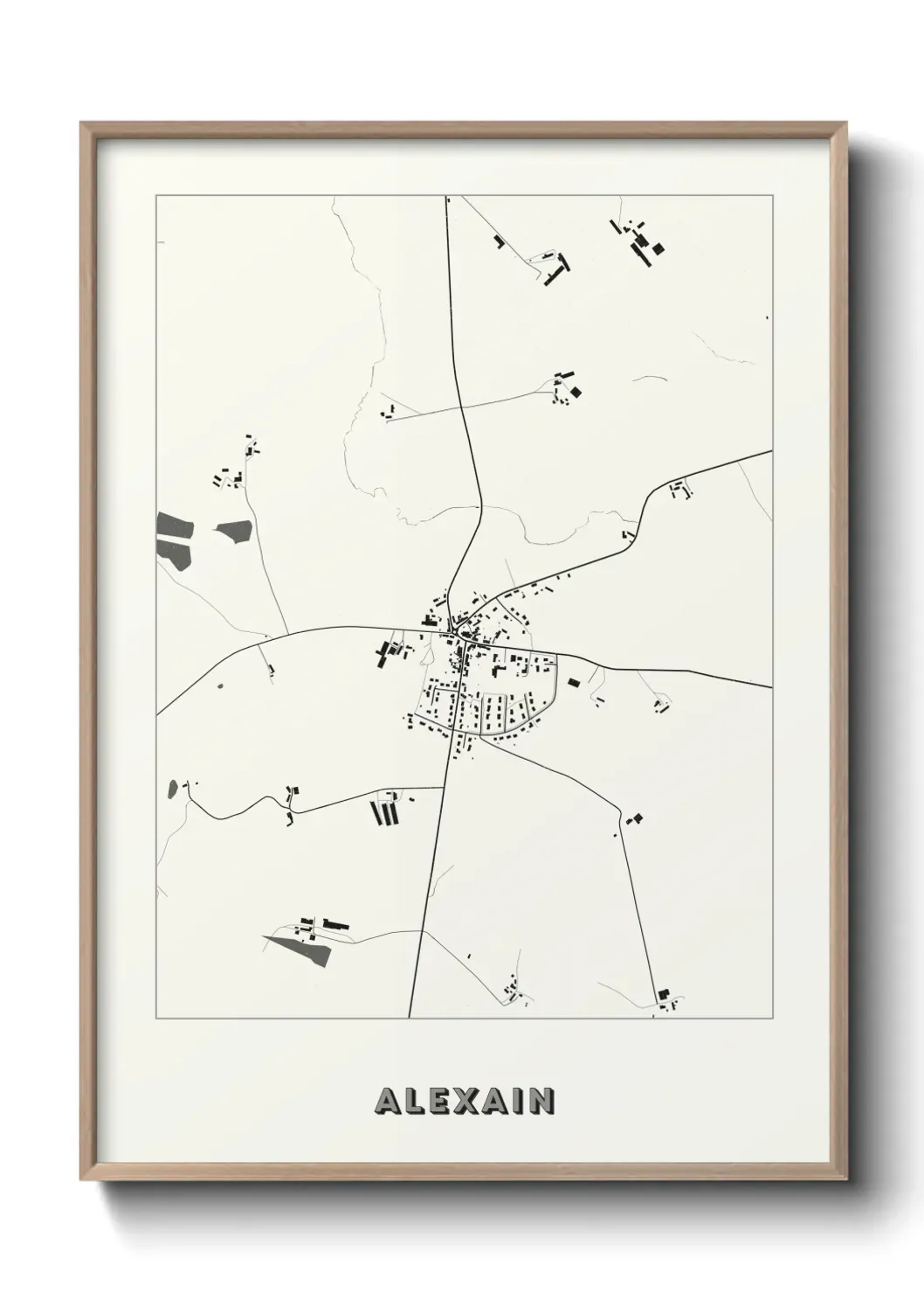 Un poster carte Alexain