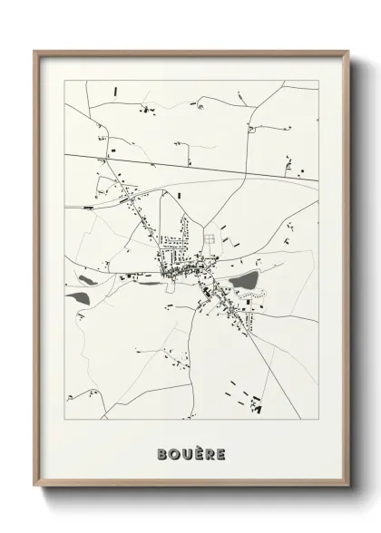 Une affiche de carte sur Bouère
