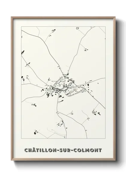 Une affiche de carte sur Châtillon-sur-Colmont